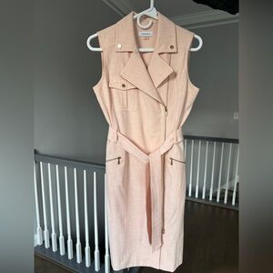Calvin Klein Belted Moto Sheath Dress